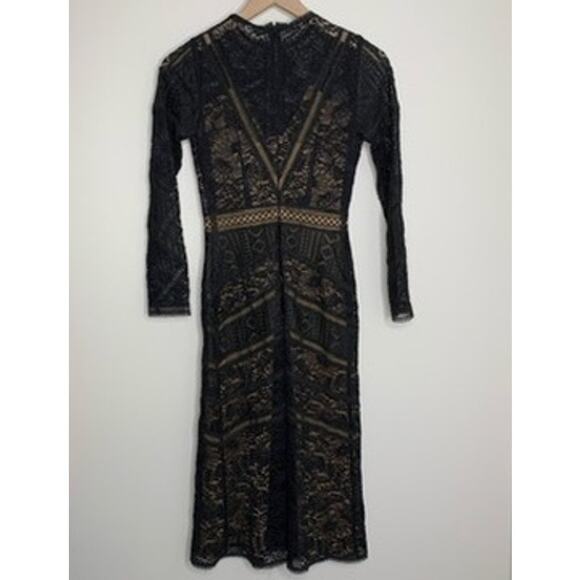 The Kooples Openwork Lace Black Maxi Dress Womens Small - Picture 3 of 15